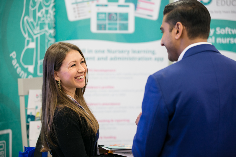 Delegates chatting at Childcare Expo 2018