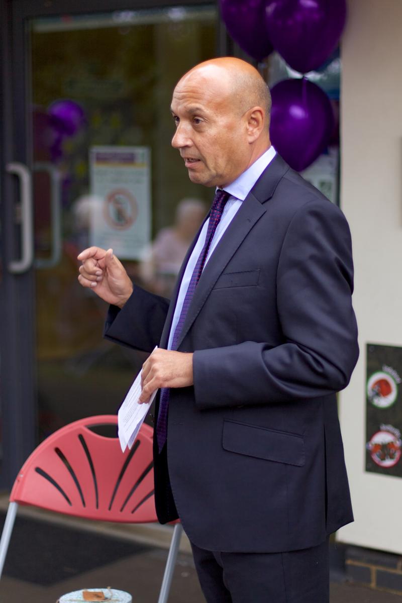 Alliance chief executive Neil Leitch speaks at an event