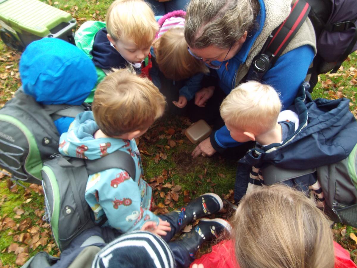 Julie and the children enjoy exploring their local forest