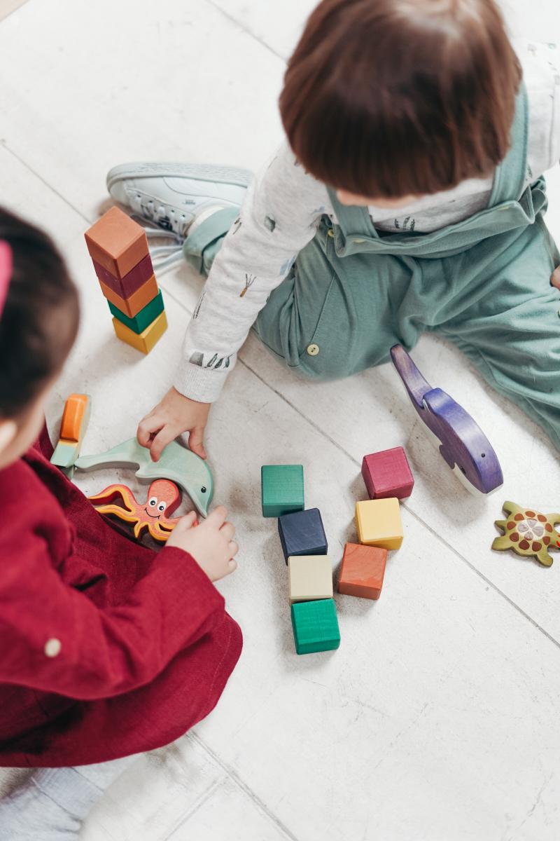 children playing with toys